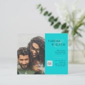 予算フォト救結婚式招待状日QRコード (スタンド正面)