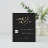 予算フォト救結婚式招待状日QRコード (スタンド正面)