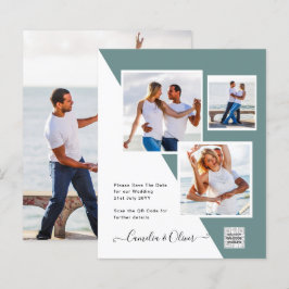 予算フォト救結婚式招待状日QRコード