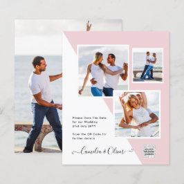 予算フォト救結婚式招待状日QRコード