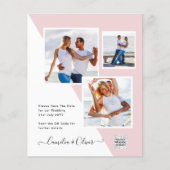 予算フォト救結婚式招待状日QRコード (正面)