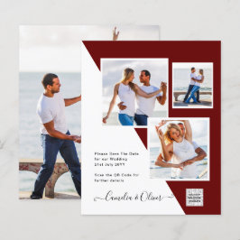 予算フォト救結婚式招待状日QRコード