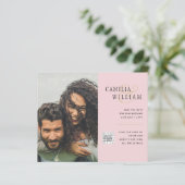 予算フォト救結婚式招待状日QRコード (スタンド正面)