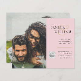 予算フォト救結婚式招待状日QRコード