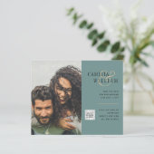 予算フォト救結婚式招待状日QRコード (スタンド正面)