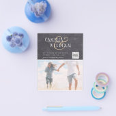 予算フォト救結婚式招待状日QRコード チラシ (シングル)