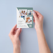 予算フォト救結婚式招待状日QRコード チラシ (手)