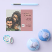 予算フォト救結婚式招待状日QRコード チラシ (シングル)