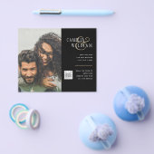 予算フォト救結婚式招待状日QRコード チラシ (シングル)