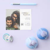 予算フォト救結婚式招待状日QRコード チラシ (シングル)