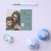 予算フォト救結婚式招待状日QRコード チラシ (シングル)