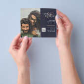 予算フォト救結婚式招待状日QRコード チラシ (手)