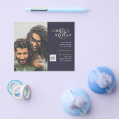 予算フォト救結婚式招待状日QRコード チラシ (シングル)