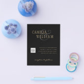 予算フォト救結婚式招待状日QRコード チラシ (シングル)