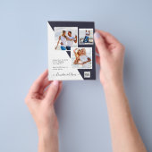 予算フォト救結婚式招待状日QRコード チラシ (手)