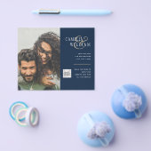 予算フォト救結婚式招待状日QRコード チラシ (シングル)