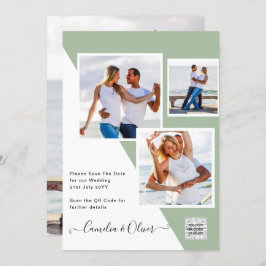 予算フォト救結婚式招待状日QRコード 招待状