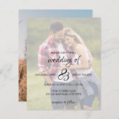 予算フォト結婚式招待状 (正面/裏面)