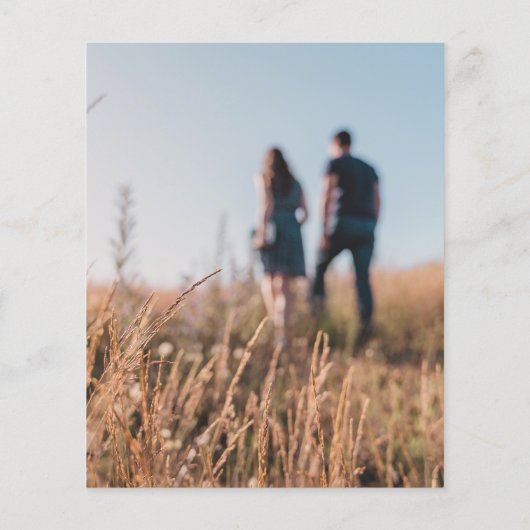 予算フォト結婚式招待状 (裏面)