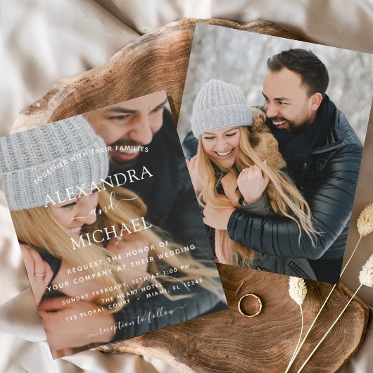 予算フォト結婚式招待状 チラシ