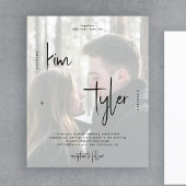 予算フォトQRコードすべて1つの結婚式招待状 チラシ