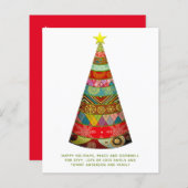 予算フォークアートクリスマスカード装飾 (正面/裏面)