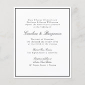 予算フォーマルスクリプ縁ど結婚式招待状 (正面)