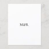 予算フォーマル伝統的結婚式招待状 チラシ (裏面)