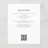 予算フランスの白黒エレガントQRコー結婚ド (裏面)