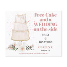 予算フリー結婚ケーキの横に日付を保存