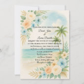 予算フレンドリーフローラビーチフォトウェディング 招待状 (正面)