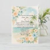 予算フレンドリーフローラビーチフォトウェディング 招待状 (スタンド正面)