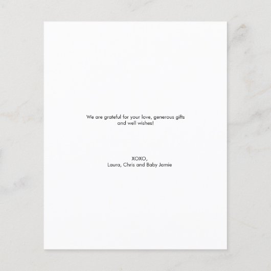 予算フレンドリーモダンカスタムベビー写真 (裏面)