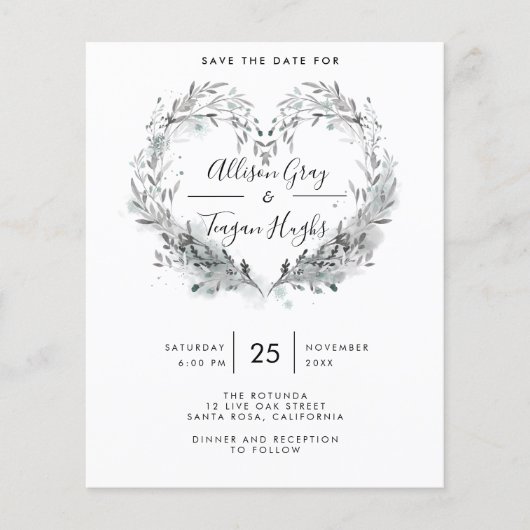 予算フロスト日付フライヤーを保存 チラシ (正面)