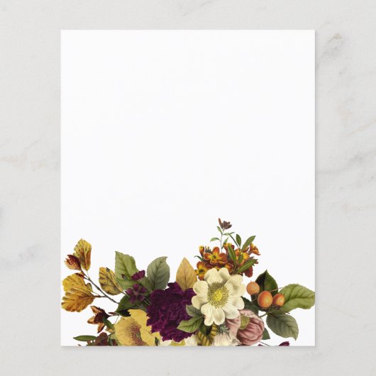 予算フローラの仮想ブライダルシャワー招待 チラシ (裏面)