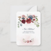 予算フローラの新しい住所のお知らせ ノートカード (正面)