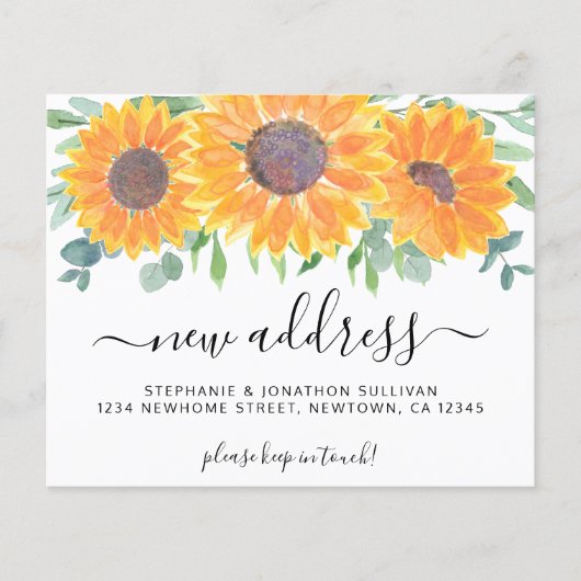 予算フローラの新しい住所の引越しのお知らせ (正面)