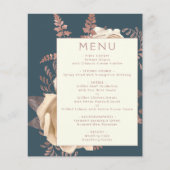 予算フローラアイボリーバラ金ゴールド結婚ティール（緑がかった色）のメニュー (正面)