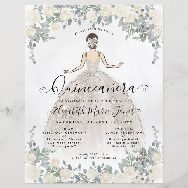 予算フローラアイボリーホワイトプリンセスキンセアニェラ (正面)