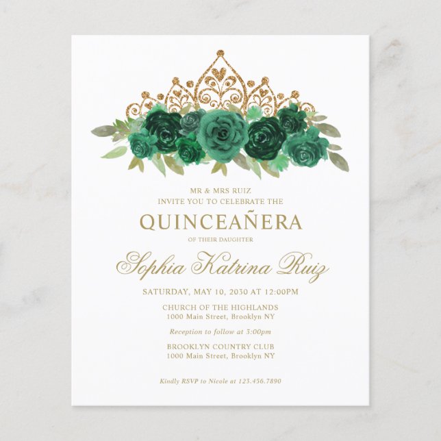 予算フローラエメラルドグリーンティアラキンセアニラ (正面)