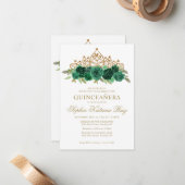 予算フローラエメラルドグリーンティアラキンセアニラ ノートカード (正面/裏面インサイチュ)