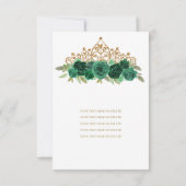 予算フローラエメラルドグリーンティアラキンセアニラ ノートカード (裏面)