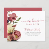 予算フローラエレガントスクリプトの移動告知 (正面/裏面)