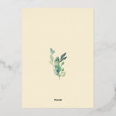 予算フローラエレガントスクリプト結婚式招待状 箔招待状 (裏面)