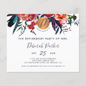 予算フローラエレガント退職パーティの招待状 (正面)
