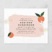 予算フローラオレンジ、ピンク&金ゴールドブライダルシャワー (正面)