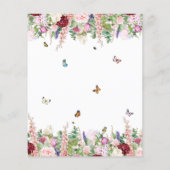 予算フローラカップルシャワー招待状 (裏面)