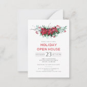 予算フローラクリスマスホリデーオープンハウスパーティー ノートカード (正面)