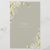 予算フローラクリームベージュ結婚式招待状 (裏面)