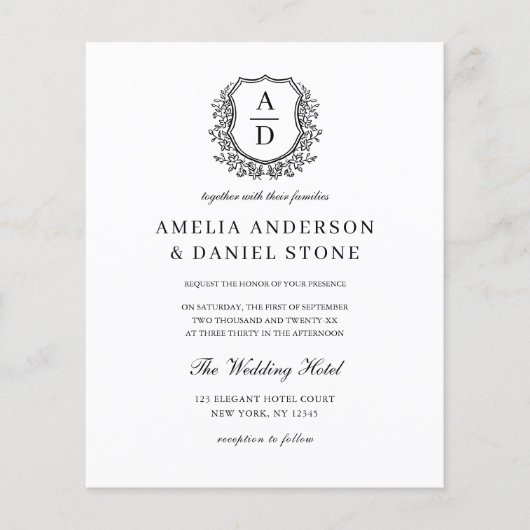 予算フローラクレストモノグラ結婚ムエレガントズ (正面)